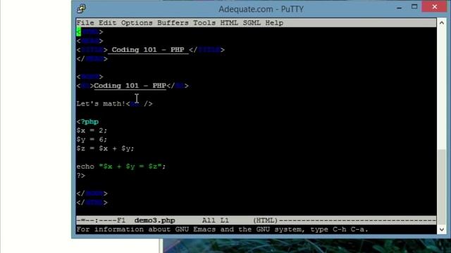 Coding 101 49: PHP Basics