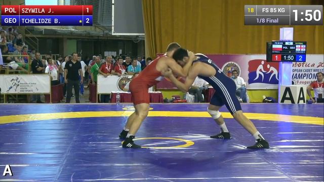1/8 FS - 85 kg: B. TCHELIDZE (GEO) df. J. SZYMILA (POL), 7-1 смотреть онлайн