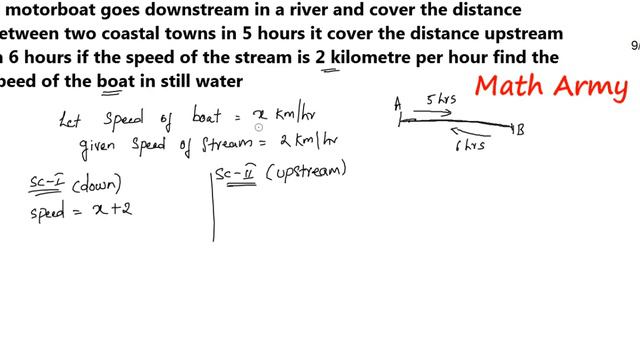 A motorboat goes downstream in a river and cover the distance between two coastal towns in 5 hours смотреть онлайн