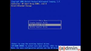 Создание RAID массива на контроллере HP Smart Array E200i