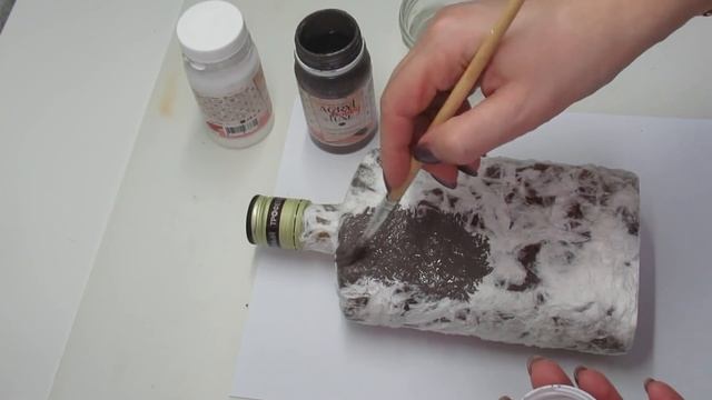 Декор бутылки, подробный МАСТЕР КЛАСС! смотреть онлайн