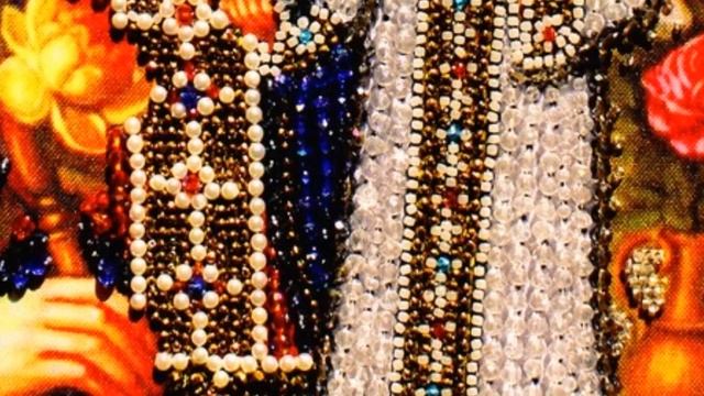 Вышивка жемчугом, камнями и бисером иконы "Неувядаемый Цвет" 7707 Образа в каменьях смотреть онлайн