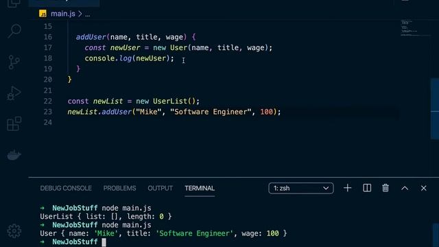 Object Oriented Programming in Javascript - Classes