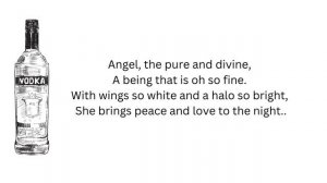 When I ask Chat GPT Write a Poem on two words "Vodka & Angel"