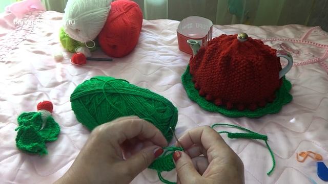 Грелка для чайника (на заварник) [Часть 1]. Вязание спицами и крючком смотреть онлайн