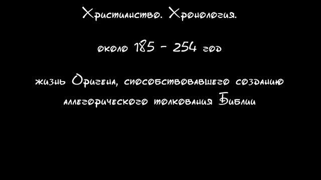 История Христианства. Хронология. Часть 1