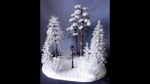 Зимние деревья из бисера, подборка работ . Winter trees from beads, a selection of works