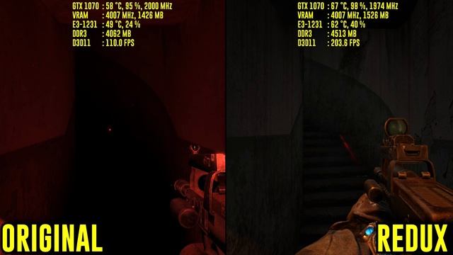 Metro 2033: ORIGINAL vs REDUX | GTX 1070 смотреть онлайн