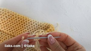 Сшивание рукава связанного узором соты | @iiaks