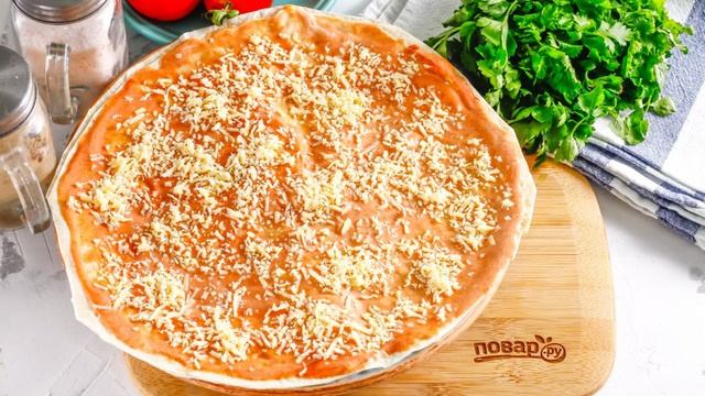 Пицца из лаваша в микроволновке