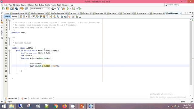 Sum of the array elements in Java|adding the array elements in Java(today):Java tutorial Part 17 смотреть онлайн