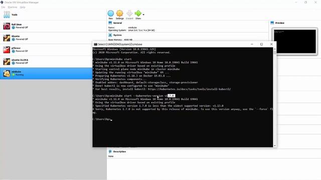 Install minikube and show version and start new kubernetes cluster смотреть онлайн