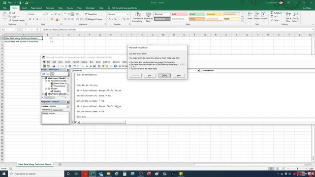 Microsoft Excel VBA | Rename Worksheets & Examples смотреть онлайн