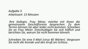 Підготовка до екзамену з німецької мови B1, письмо, завдання 3 (Prüfung B1, Schreiben, Aufgabe 3)