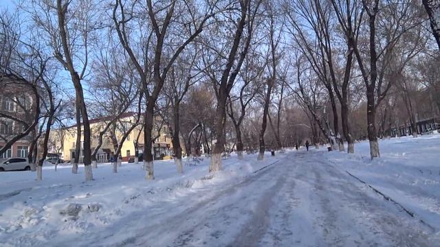 Караганда | Бульвар Мира с начала улицы мимо Пушкина в юном возрасте до Ерубаева