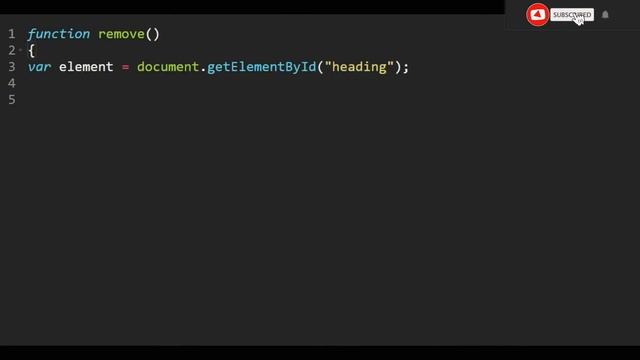 Delete HTML Element using JavaScript - Remove HTML Element - JavaScript