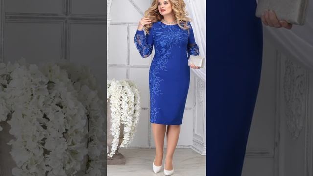 #наряднаяодежда #большойразмер #NINELE 5817 Шикарное платье с кружевом.