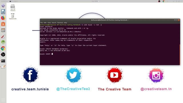 How to Create mysql database in Ubuntu 18.04 LTS? (Wordpress installation part 2) смотреть онлайн
