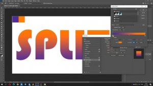 Photoshop Tutorial: Split Color Text | Двухцветный текст