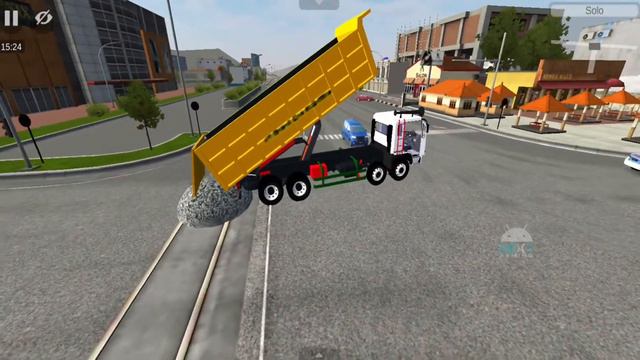 Mitsubishi Fuso Dump Truck  Vs Bullet Train - Bus Simulator Indonesia Mod 11 - Android Gameplay