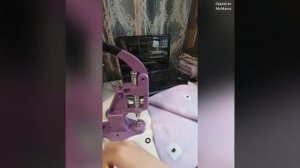 Установка люверс на капюшон при помощи пресса Тер-2