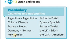 Unit 0.1. Student's book. Gogetter 2. Audio. 1.3. Ex. 4 (p. 5)
