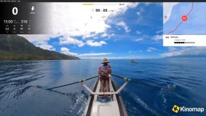 Rowing on Domyos 500B using Kinomap (see description for details)