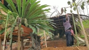 Make stairs, find a source of water to bring water back  ,The couple built a simple new life,  ep6