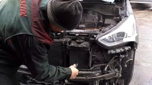 Продувка радиатора кондиционера Santa Fe