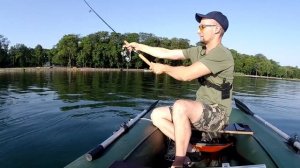 Ловля щуки на спиннинг по открытой воде,на Новотроицком водохранилище.