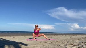 The world's best pole dancer - Sokolova Anastasia - Warm up on the beach!