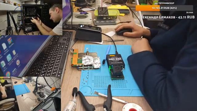 MSI Z370 Tomahawk USB в КЗ. Замена хаба SR3MD. смотреть онлайн