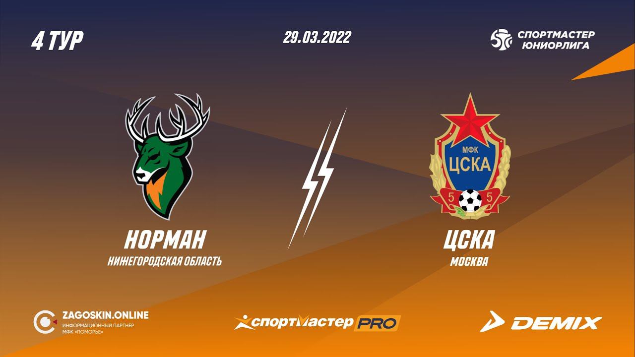 Спортмастер - Юниорлига U-18. 4-й тур. Норман - ЦСКА