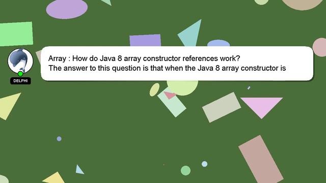 Array : How do Java 8 array constructor references work? смотреть онлайн