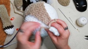 Как связать голову олененку пижамнице.  Не по схеме.