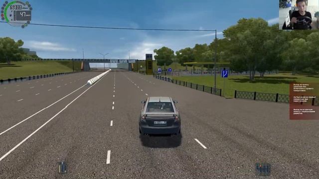 Просто катаюсь и веселюсь в City car driving! смотреть онлайн