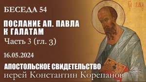 Беседа 54 из цикла "Апостольское свидетельство". Иерей Константин Корепанов (16.05.2024)