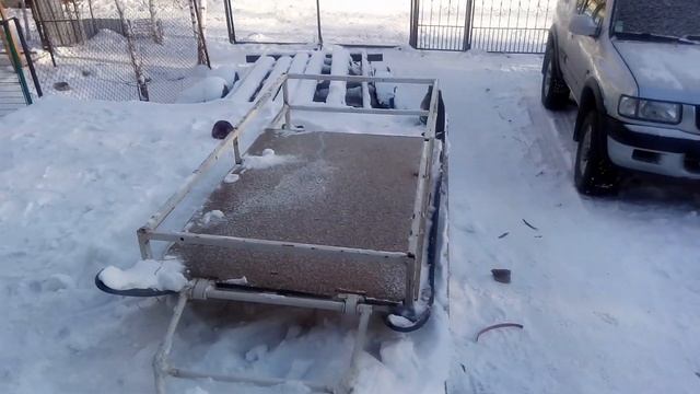 Самодельные сани для снегохода. смотреть онлайн