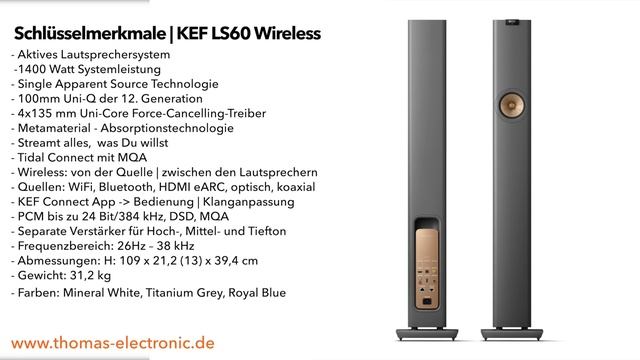 PRODUKTVORSTELLUNG KEF LS60 WIRELESS | Single Apparent Source - THOMAS ELECTRONIC ONLINE SHOP - смотреть онлайн