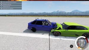 BeamNG.drive Ваз 2114 VS Tesla Просто мясо