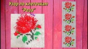 #Мочалка крючком "К 8 МАРТА"??/ Узор по клеточкам / #идея_подарка_на_8марта