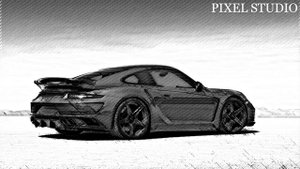 ✐ Эффект карандаша в фотошопе ✐ Рисуем Porsche 911 ✐