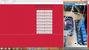 Web server arduino mega and ethernet shield control 8 device