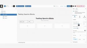 Spectra blocks for #WordPress : Working with containers, width and height, flex property: Direction