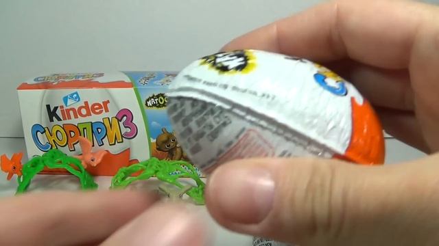 Новинка киндер NATOONS серии животных Unboxing Kinder Surprise смотреть онлайн