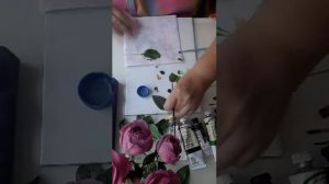 Тонировка листьев розы