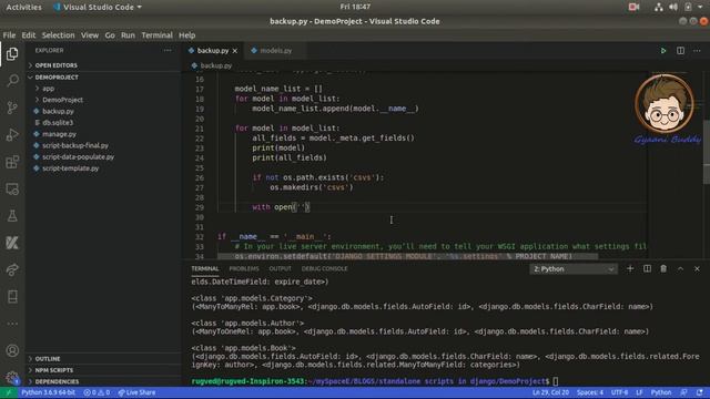 Database backup using Django standalone Script. смотреть онлайн