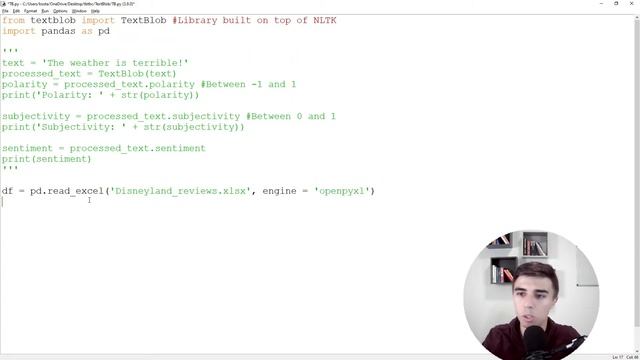 Analyzing reviews with TextBlob - Great library for Python beginners