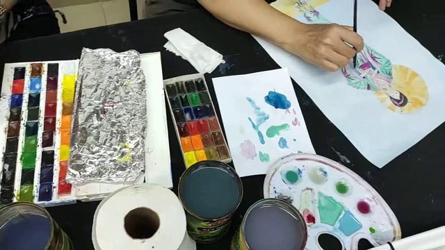 Занятия по рисунку и живописи в Хайфе - Lesson Kimono