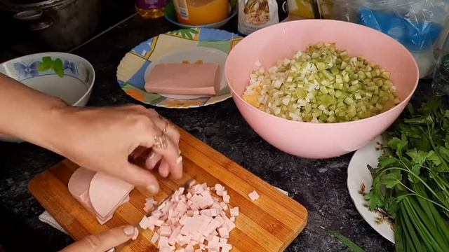 Окрошка на сыворотке  / Готовим окрошку / Рецепт окрошки / Самая вкусная окрошка /